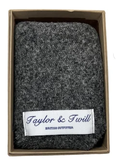 Harris Tweed Pocket Square - Dark Grey