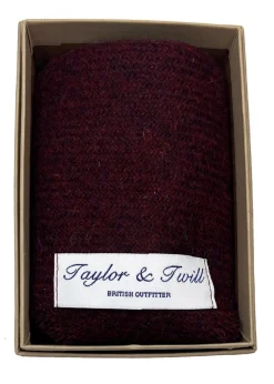 Harris Tweed Pocket Square - Wine