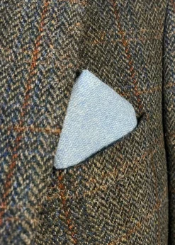 Harris Tweed Pocket Square - Pale Blue