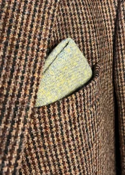 Harris Tweed Pocket Square - Green-Blue
