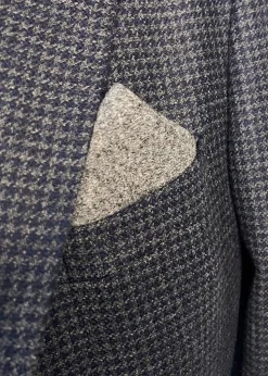 Harris Tweed Pocket Square - Dark Grey