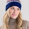 Hattie Lambswool Bobble Beanie - Starnight