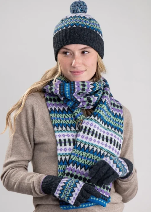 Hattie Lambswool Gloves - Smoke
