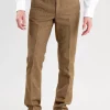 Heatherslaw Tweed Trousers - Earth Brown with Red and Gold Overcheck