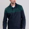 Helford Heritage Sweatshirt - Navy and Pine Green
