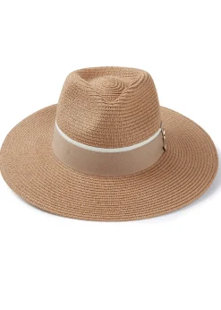 Hemley Wide Brim Fedora - Natural with Fawn Ribbon