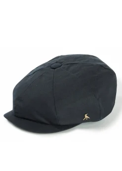 Hengrave Wax Baker Boy Cap - Navy