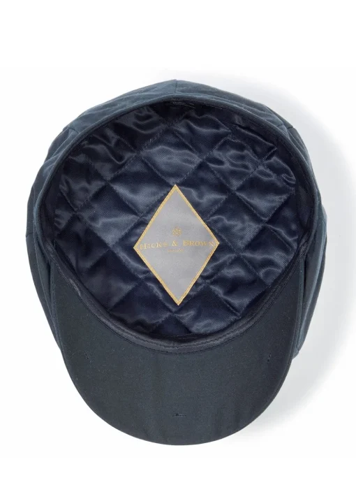 Hengrave Wax Baker Boy Cap - Navy