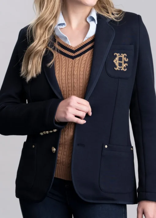 Henley Blazer - Navy Navy