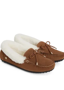 Henley Shearling Lined Slippers - Tan