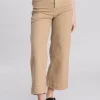 High Rise Countryside Wide Leg Crop Jeans - French Khaki
