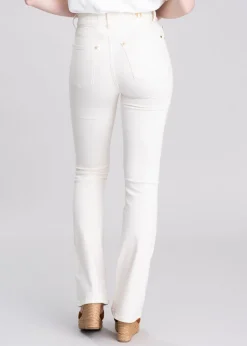 High Rise Flared Jean - Oatmeal