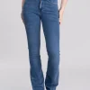 High Rise Flared Jeans - Denim