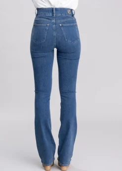 High Rise Flared Jeans - Denim