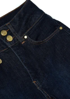 High Rise Flared Jeans - Deep Indigo