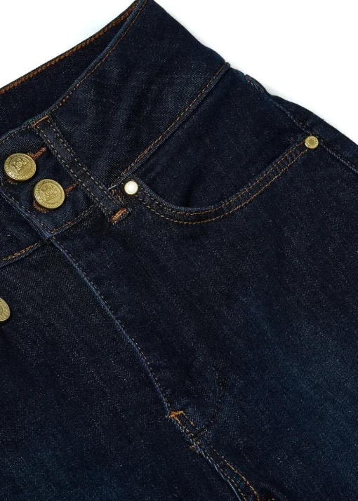 High Rise Flared Jeans - Deep Indigo