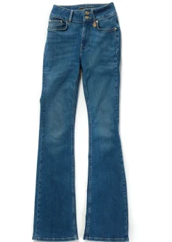High Rise Flared Jeans - Denim