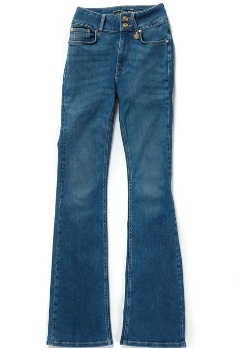 High Rise Flared Jeans - Denim