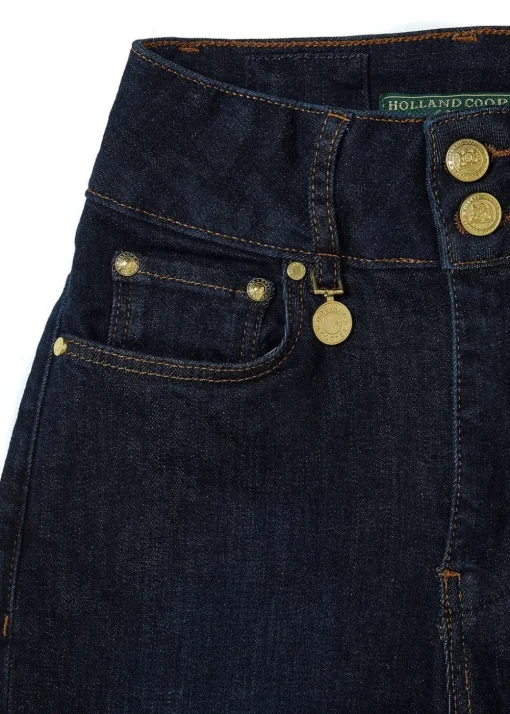 High Rise Flared Jeans - Deep Indigo