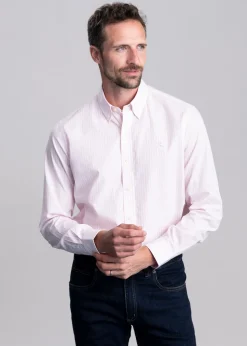 Holme Striped Shirt - Mauve Blush
