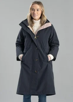 Iris Waterproof Jacket - Dark Navy, Light Sand and Military Brown
