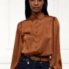 Isla Satin Shirt - Copper