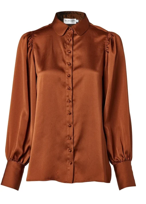 Isla Satin Shirt - Copper