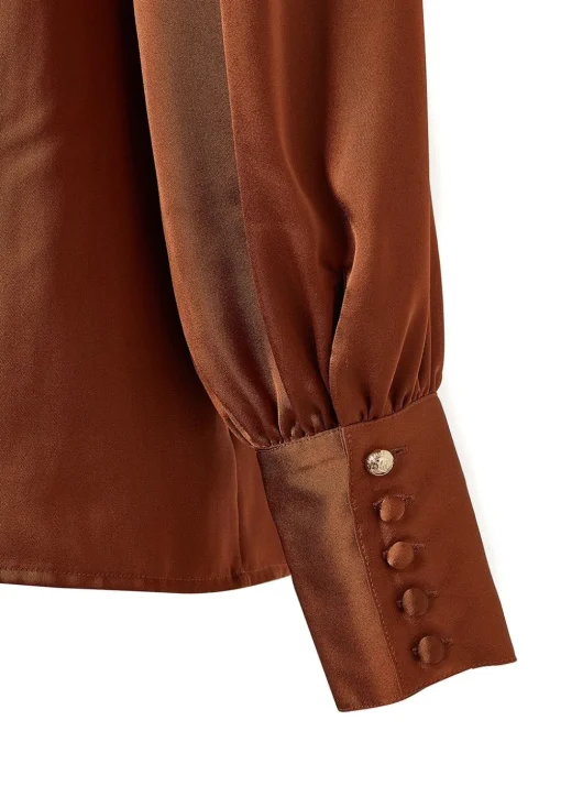 Isla Satin Shirt - Copper