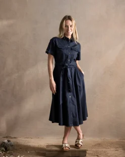 Ivy Midi Dress - Dark Navy