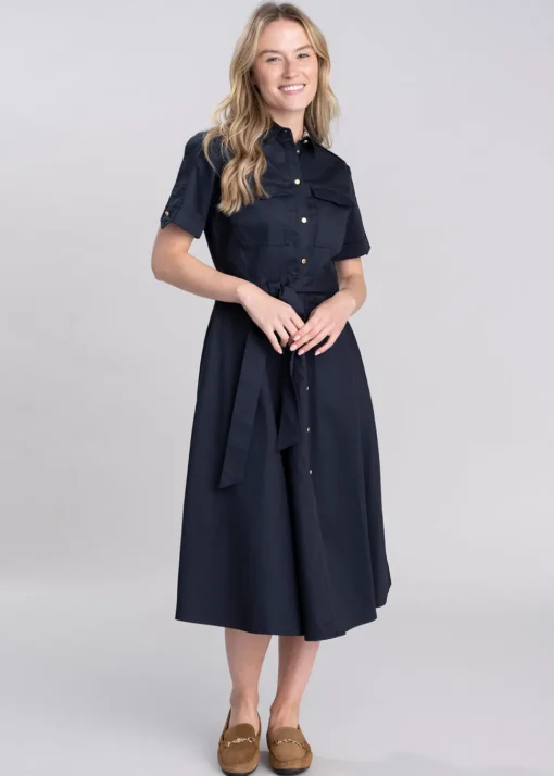 Ivy Midi Dress - Dark Navy