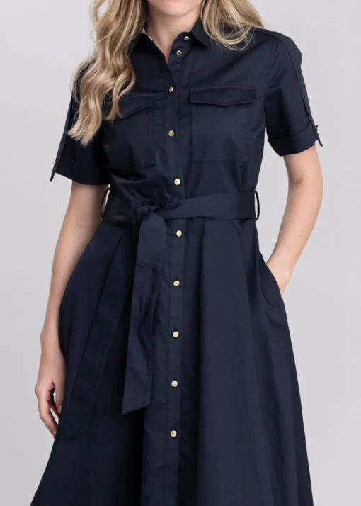 Ivy Midi Dress - Dark Navy