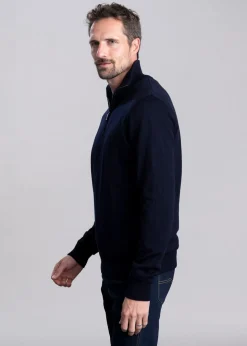 Jesper T-Neck Windproof - Dark Navy