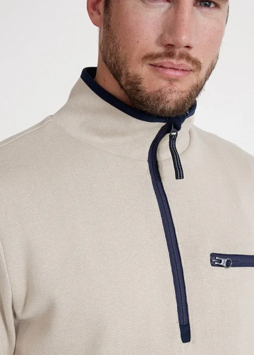 Jonte T-Neck Windproof Sweater - Clay