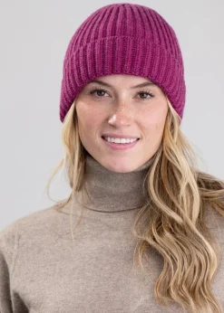 Jude Cashmere Beanie - Loganberry