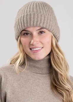 Jude Cashmere Beanie - Dark Natural