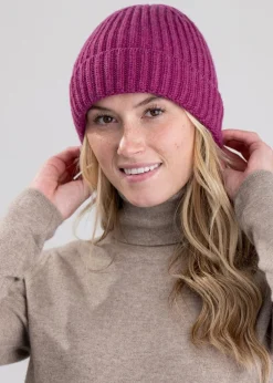 Jude Cashmere Beanie - Loganberry