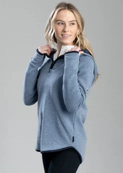 Judit Hood Windproof Sweater - Dove Blue