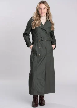 Kendal Waterproof Trench Coat - Full Length - Evergreen
