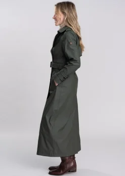 Kendal Waterproof Trench Coat - Full Length - Evergreen