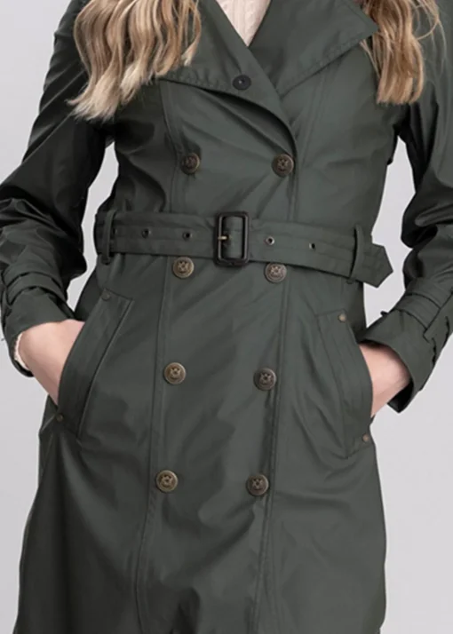 Kendal Waterproof Trench Coat - Full Length - Evergreen
