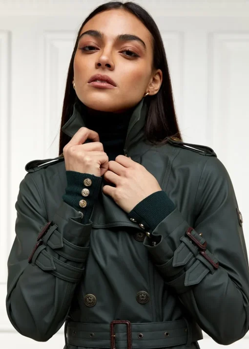 Kendal Waterproof Trench Coat - Full Length - Evergreen