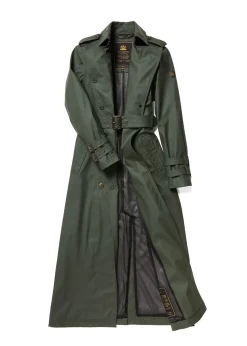 Kendal Waterproof Trench Coat - Full Length - Evergreen