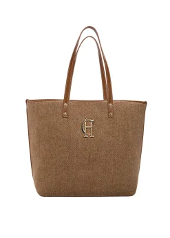 Kensington Tote Bag - Tan Herringbone