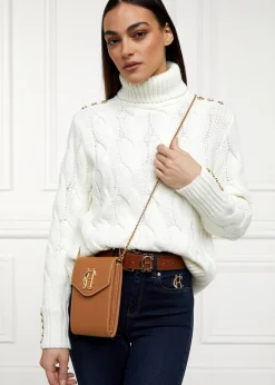 Knightsbridge Phone Pouch - Tan Gold