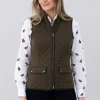 Ladies Quilted Gilet - Olive