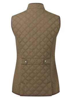 Ladies Quilted Gilet - Olive
