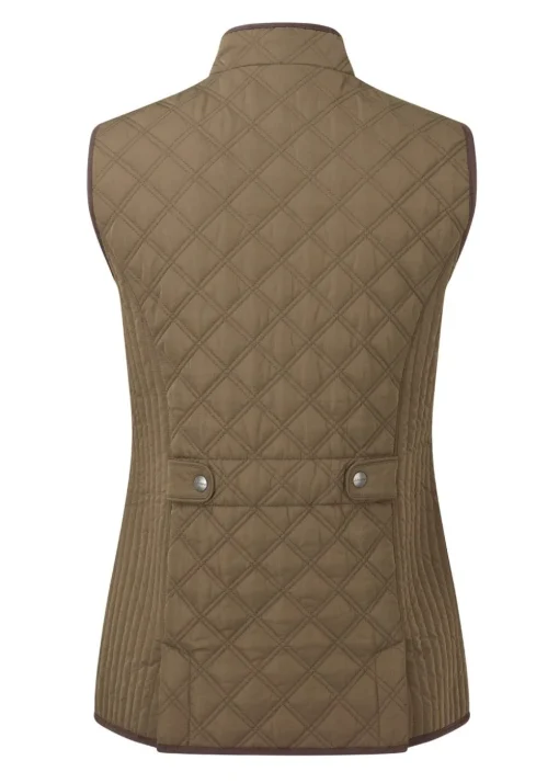 Ladies Quilted Gilet - Olive