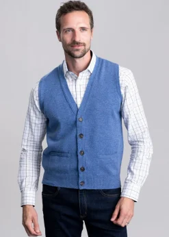Lambswool 2 Ply Waistcoat - Jeans