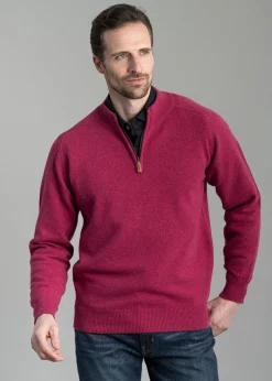 Lambswool 2 Ply Zip Neck - Vegas with Dearne