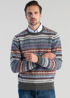 Lambswool Fairisle Crew - Cliff